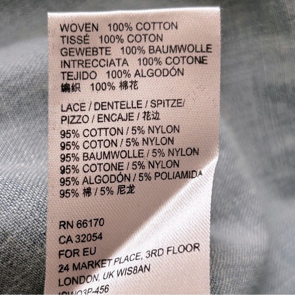 Fee People We The Free Denim Fields Crochet Long Sleeve Button Down Shirt - Picture 5 of 8